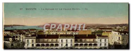 Ansichtskarte AK Bizerte Le Square Et Le Grand Hotel