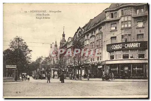 Cartes postales Dusseldorf Konigsalles Allee Royale Corso Cabaret
