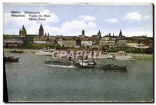 Cartes postales Mainz Rheinpartie Bateau