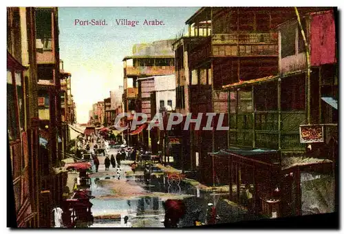 Cartes postales Port Said Egypte Village arabe