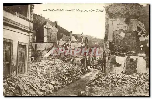 Cartes postales La Rue Grande Dinant Main Street Militaria