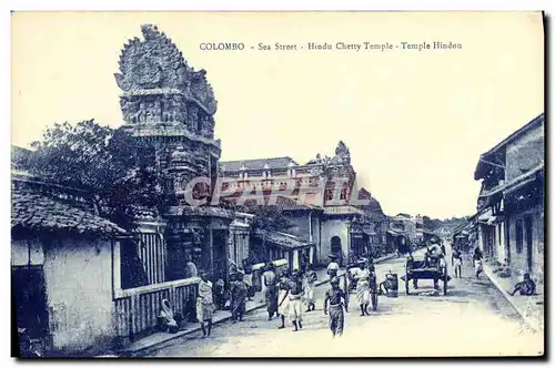 Cartes postales Colombo Sea Street Hindu Chetty Temple Sri Lanka