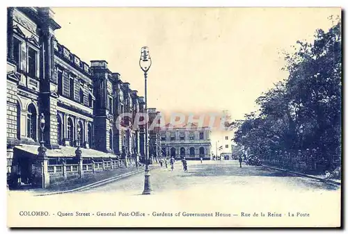 Cartes postales Colombo Queen Street General Post Office Sri Lanka Rue de la Reine La Poste