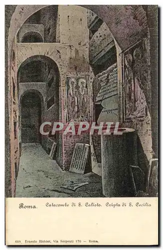 Cartes postales Roma Catacomle di Calisto Cripta di S Cecilia