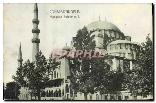 Cartes postales Constantinople Mosquee Suleymanie Turquie