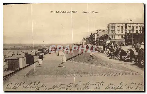 Cartes postales Knocke sur Mer Digue et Plage