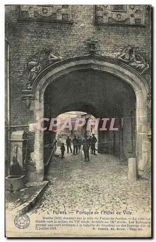 Cartes postales Furnes Portique de L Hotel de Ville