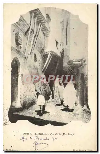 Cartes postales Alger La Kasbah Rue de la Mer Rouge