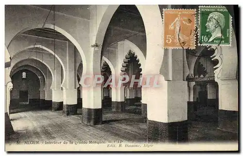 Ansichtskarte AK Alger Interieur de la Grande Mosquee