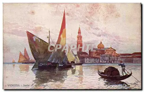 Cartes postales Venezia Isola di S Giorgio Bateau