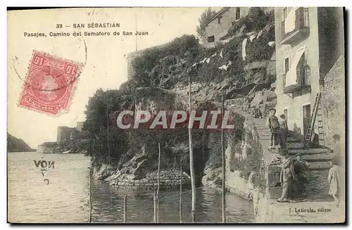 Cartes postales San Sebastian Camino del Semaforo de San Juan Enfants