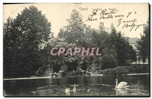 Cartes postales Gand Le Parc le Grotte Cygnes
