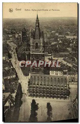 Cartes postales Gand Bettrol Eglise Saint Nicolas et Panorama