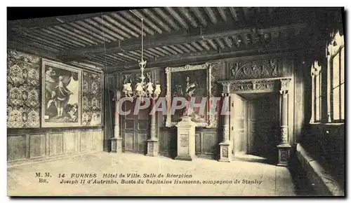 Cartes postales Furnes Hotel de Ville de Reception