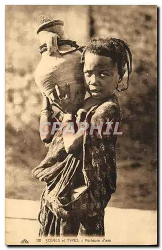 Cartes postales Scenes et Types Porteuse d eau Enfant Algerie