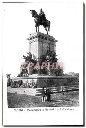 Cartes postales Roma Monumento a Garibaldi sui Gianicolo