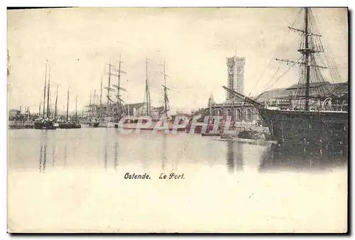 Cartes postales Ostende Le Port Bateaux