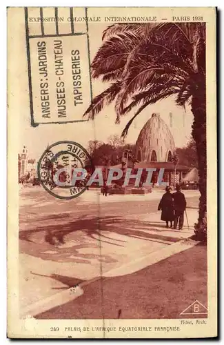 Cartes postales Palais De L Afrique Equatoriale Francaise Paris Expositon coloniale 1931