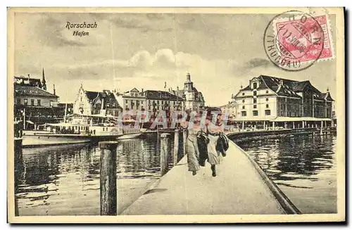 Cartes postales Rorschach Hafen Bateau