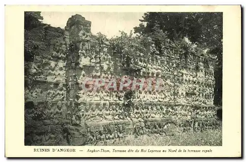 Cartes postales Ruines D Angkor Angkor Thom Terrasse dite du roi Lepreux au Nord de la terrasse royale