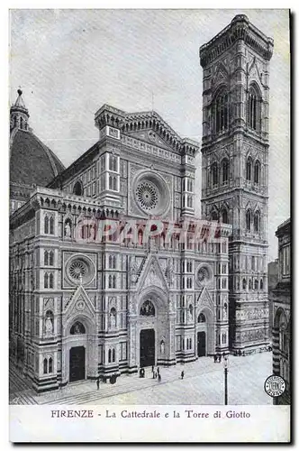 Ansichtskarte AK Firenze La Cattedrale e la Torre di Giotto