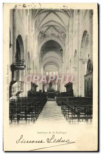 Ansichtskarte AK Interieure de la Basilique St Benoit sur loire