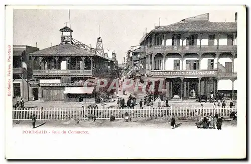 Cartes postales Port Said Rue du Commerce Egypte Cook s office Georges Bakirtz James Glavick