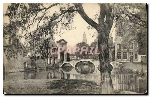 Cartes postales Bruges L Entree et le pont du beguinage