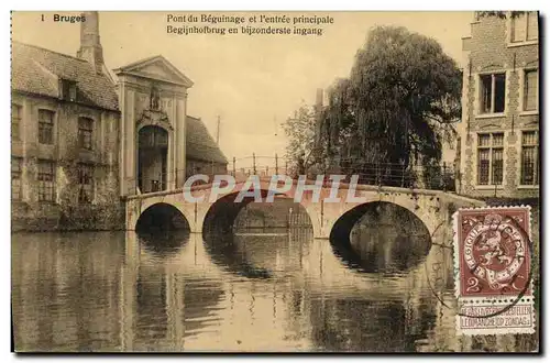 Ansichtskarte AK Bruges Pont Du Beguinage et l Entree Principale