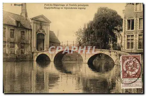 Cartes postales Bruges Pont Du Beguinage et l Entree Principale
