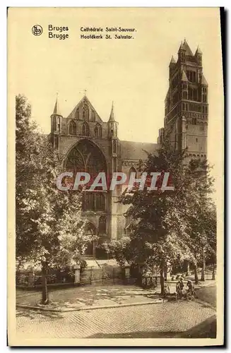 Cartes postales Bruges Cathedrale Saint Sauveur