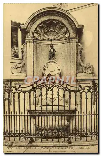 Cartes postales Bruxelles Monument Manneken pis