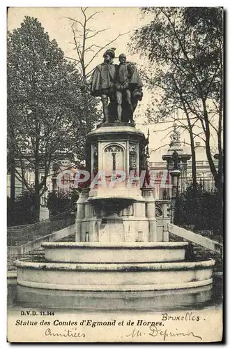 Cartes postales Bruxelles Statue des Comtes d Egmond et de Hornes