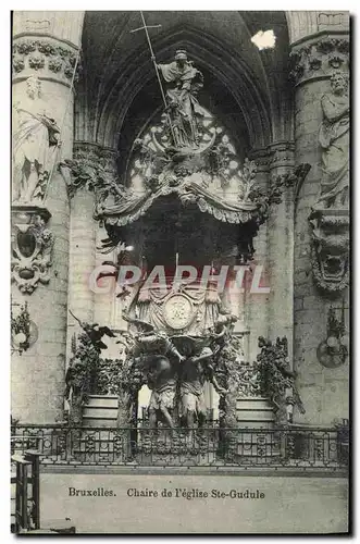 Cartes postales Bruxelles Chaire de L eglise Ste Gudule