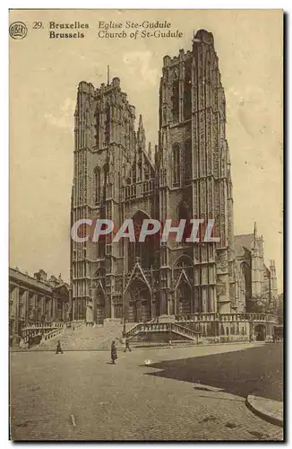 Cartes postales Bruxelles Eglise Ste Gudule