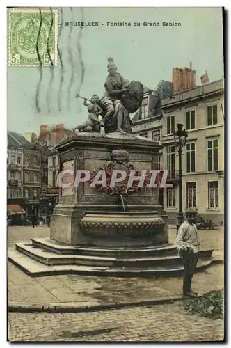 Ansichtskarte AK Bruxelles Fontaine du Grand Sablon