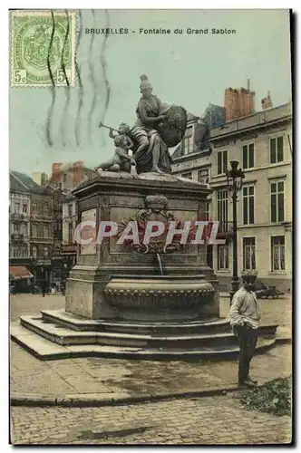 Cartes postales Bruxelles Fontaine du Grand Sablon