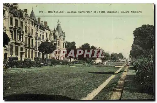 Cartes postales Bruxelles Avenue Palmerston et Folle Chason Square Ambiorix