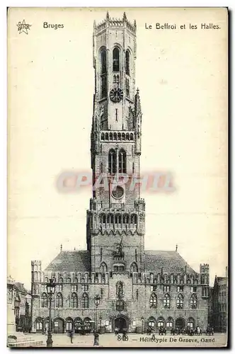 Cartes postales Bruges Le Beffroi et les Halles