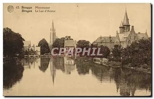 Cartes postales Bruges Minnewater Le Lac d Amour