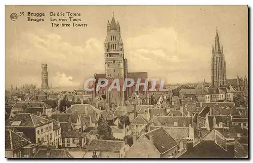 Cartes postales Bruges Les trois tours