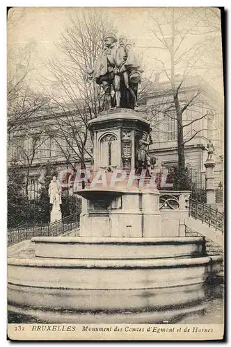 Cartes postales Bruxelles Monument des Comtes d Egmont et de Hornes