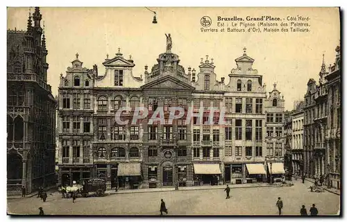 Cartes postales Bruxelles Grand Place Cote Nord Le Pignon Maison des peintres Verriers et batteurs d or Maison d