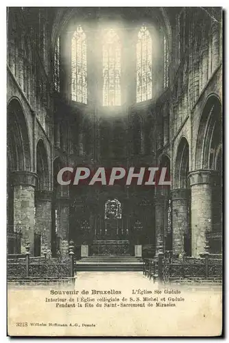 Ansichtskarte AK Bruxelles Souvenir de L Eglise Ste Gudule Interieur de l eglise collegiale de SS Michel