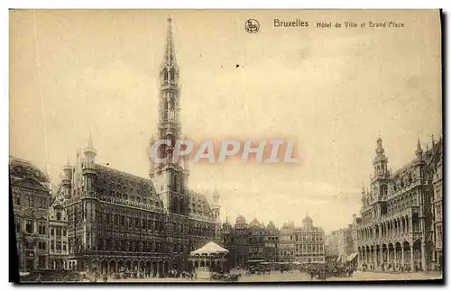 Cartes postales Bruxelles Hotel de Ville et Grand Place