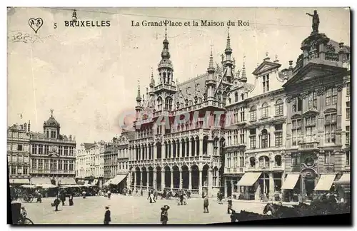 Ansichtskarte AK Bruxelles La Grand Place et la Maison du Roi