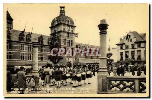 Cartes postales Bruxelles La Musique a La Place Des Bailles Folklore