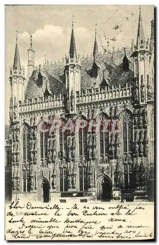 Cartes postales Bruges Hotel de ville