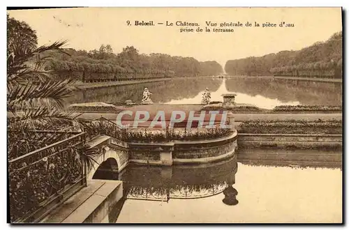 Cartes postales Beloeil Le Chateau Vue Generale de Piece d eau prise de la terrasse