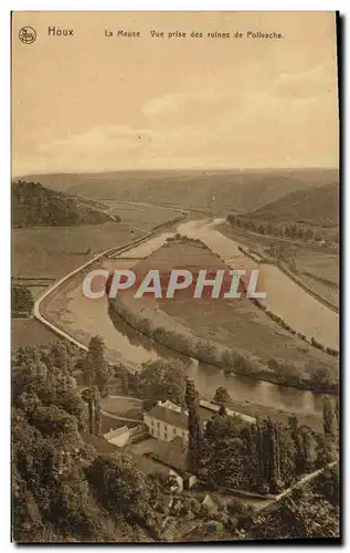 Ansichtskarte AK Houx La Meuse Vue Prise des Ruines de Pollvache